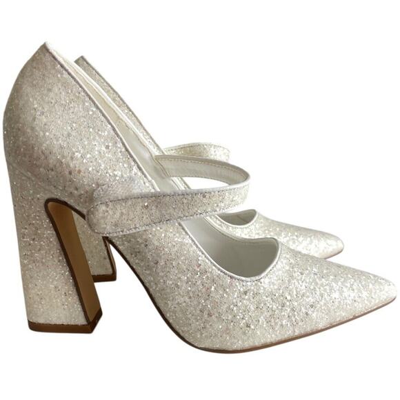 Lulus Luiz Sparkle Pointed Toe Pumps 7 Formal Prom Wedding Princess‎ Quinceanera - Picture 4 of 15